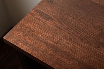 アンティーク家具　モールガラス入り!つや消しブラックペイントのカウンター戸棚