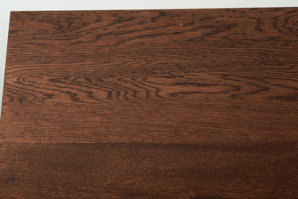 アンティーク家具　モールガラス入り!つや消しブラックペイントのカウンター戸棚