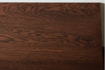 アンティーク家具　モールガラス入り!つや消しブラックペイントのカウンター戸棚