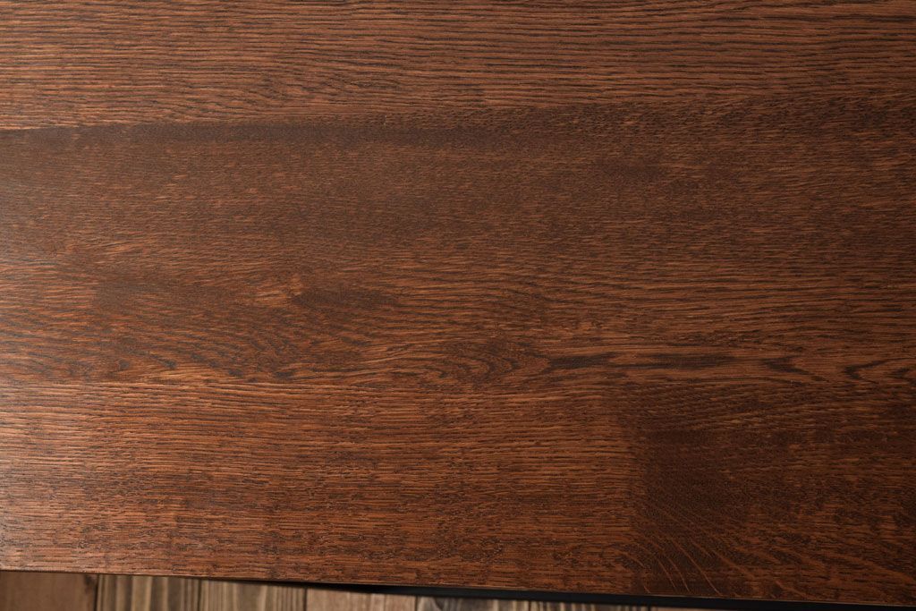 アンティーク家具　モールガラス入り!つや消しブラックペイントのカウンター戸棚