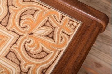 ヴィンテージ家具　G-PLAN　北欧ビンテージ　タイル&ガラストップ　チーク材のコーヒーテーブル