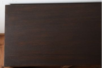アンティーク家具　古い木の和製アンティークガラス戸棚