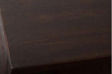 アンティーク家具　古い木の和製アンティークガラス戸棚