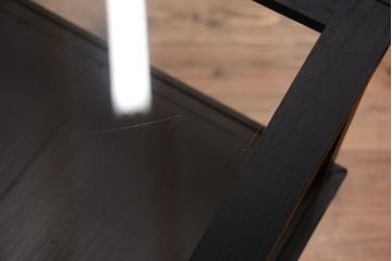 アンティーク家具　ペイント　扉(蓋)付きのアンティークガラスケース(ショーケース)