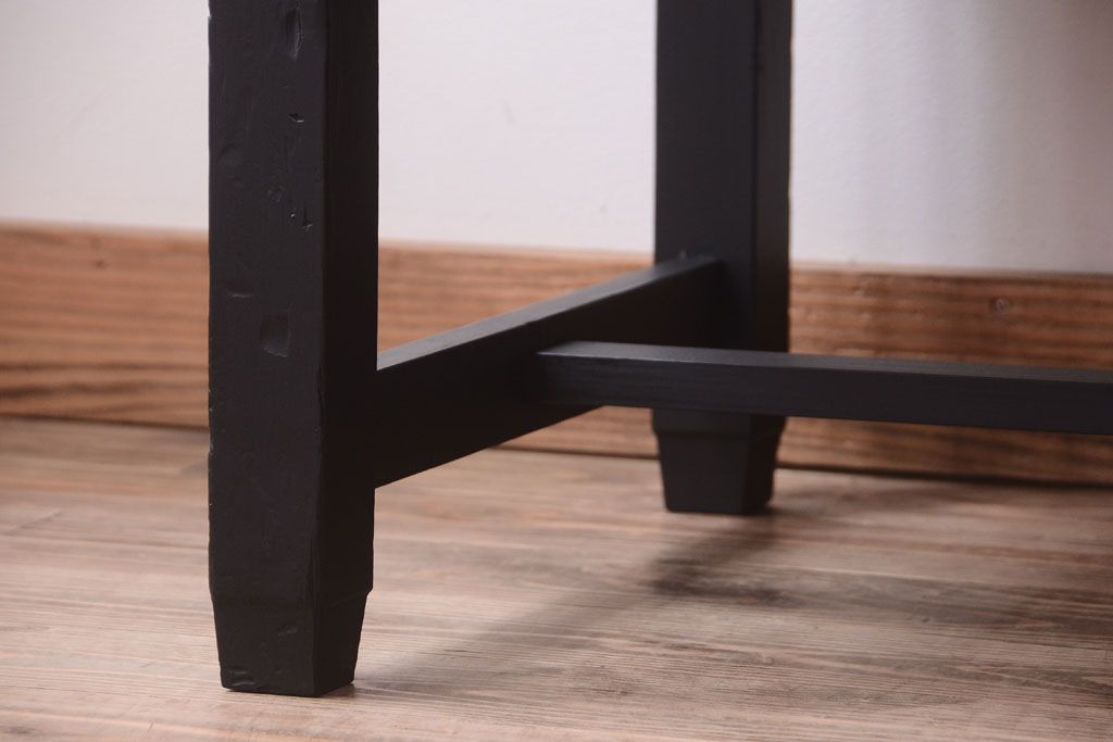 アンティーク家具　ペイント　扉(蓋)付きのアンティークガラスケース(ショーケース)