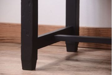 アンティーク家具　ペイント　扉(蓋)付きのアンティークガラスケース(ショーケース)