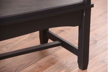 アンティーク家具　ペイント　扉(蓋)付きのアンティークガラスケース(ショーケース)