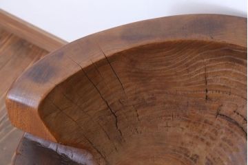 リメイク品　古い臼(うす)のアンティークチェア(椅子)(1)