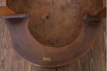 リメイク品　古い臼(うす)のアンティークチェア(椅子)(1)