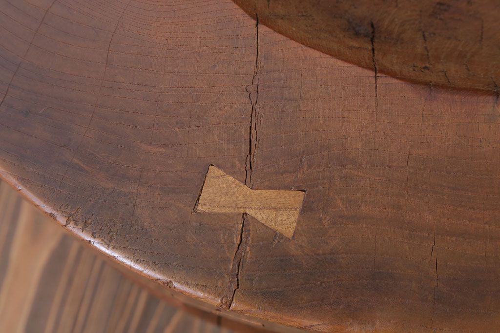 リメイク品　古い臼(うす)のアンティークチェア(椅子)(1)