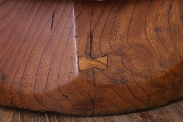 リメイク品　古い臼(うす)のアンティークチェア(椅子)(1)