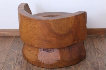 リメイク品　古い臼(うす)のアンティークチェア(椅子)(1)