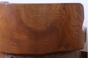 リメイク品　古い臼(うす)のアンティークチェア(椅子)(1)