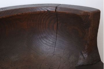 和製アンティーク 古い臼(うす)のリメイクチェア(椅子)(1)