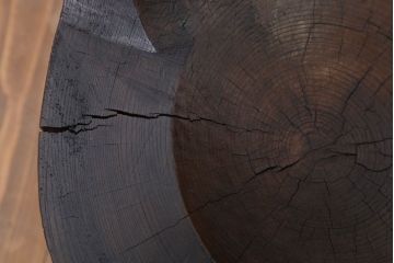 和製アンティーク 古い臼(うす)のリメイクチェア(椅子)(1)