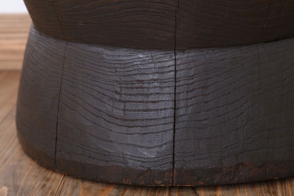 和製アンティーク 古い臼(うす)のリメイクチェア(椅子)(1)