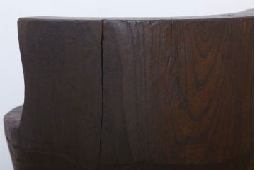 和製アンティーク 古い臼(うす)のリメイクチェア(椅子)(1)