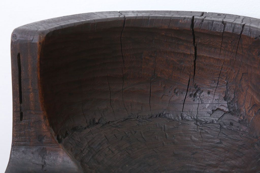 和製アンティーク 古い臼のリメイクチェア(椅子)(2)