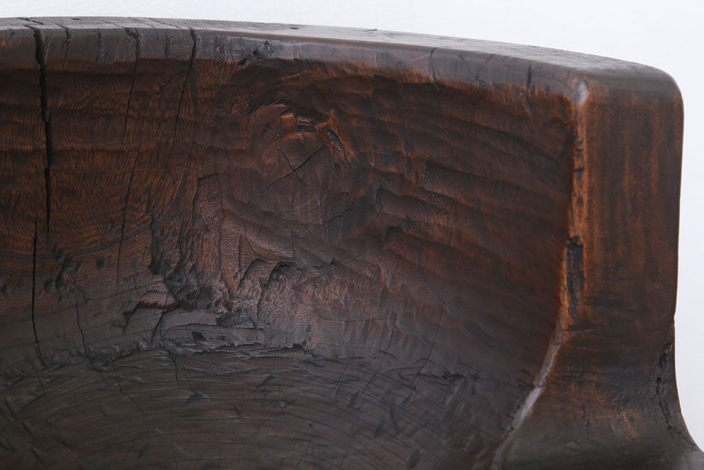 和製アンティーク 古い臼のリメイクチェア(椅子)(2)