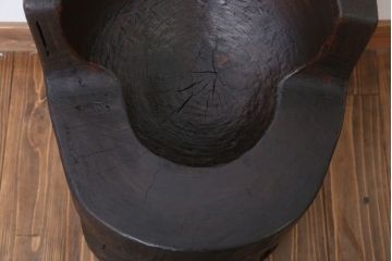 和製アンティーク 古い臼のリメイクチェア(椅子)(2)
