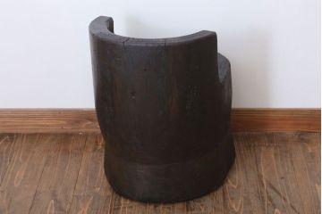 和製アンティーク 古い臼のリメイクチェア(椅子)(2)
