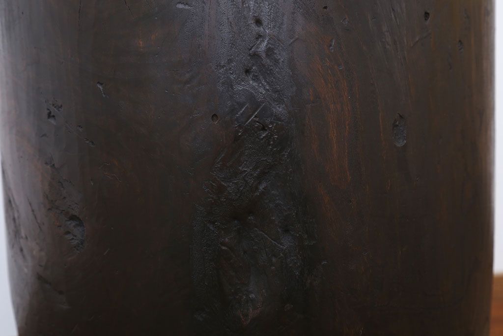 和製アンティーク 古い臼のリメイクチェア(椅子)(2)