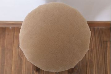 アンティーク家具　クッション座面　古い木のアンティーク丸スツール