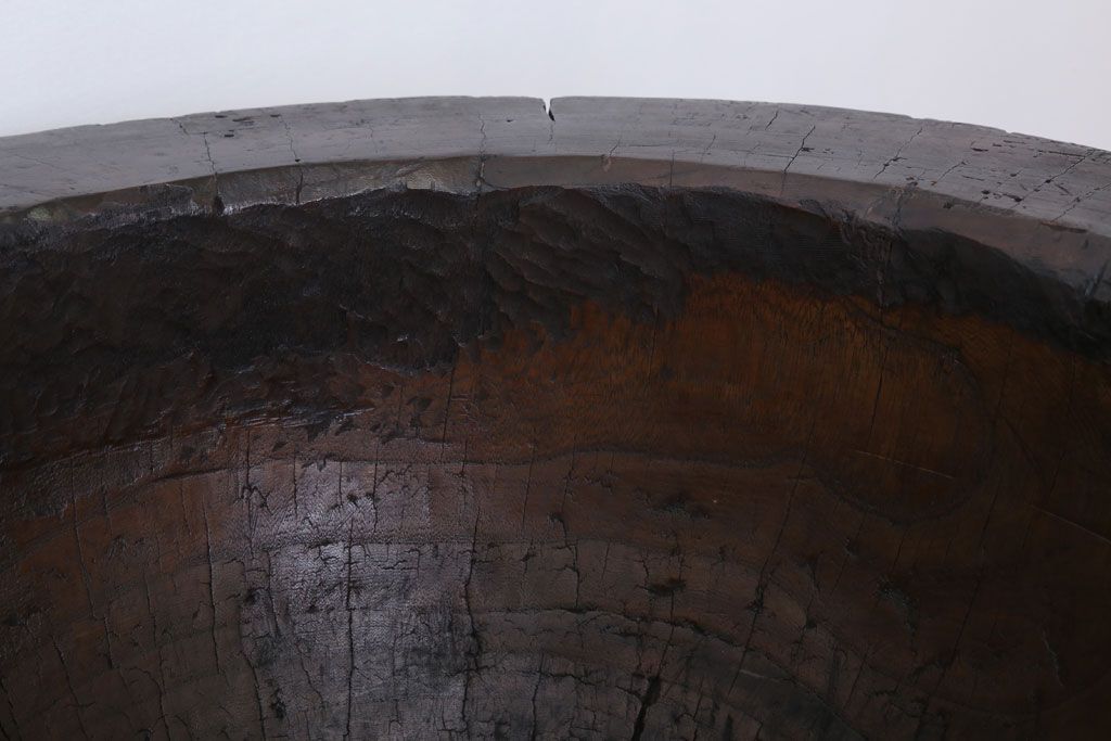 アンティーク雑貨　古民具・骨董　明治〜大正　古い木の臼(うす)