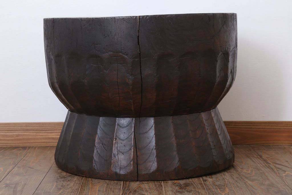 アンティーク雑貨　古民具・骨董　明治〜大正　古い木の臼(うす)