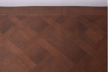 アンティーク家具　パーケット天板　ウォールナット材　フランスアンティーク　猫脚のドローリーフテーブル