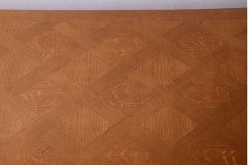 ヴィンテージ家具　フランスビンテージ　パーケット天板　オーク材　猫脚のダイニングテーブル (エクステンションテーブル)(2)