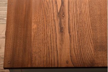 アンティーク家具　モールガラス入り!アンティークペイントのガラス戸収納棚(サイドキャビネット)