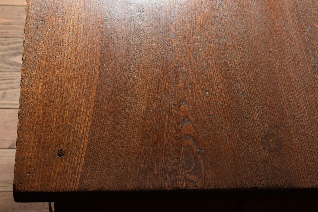 レトロ家具　昭和レトロ!栓材を使用した小振りでシンプルな片袖机