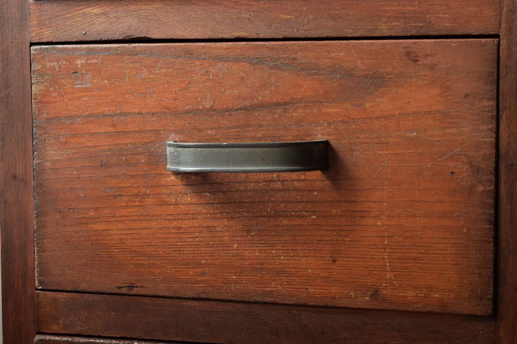 レトロ家具　昭和レトロ!栓材を使用した小振りでシンプルな片袖机