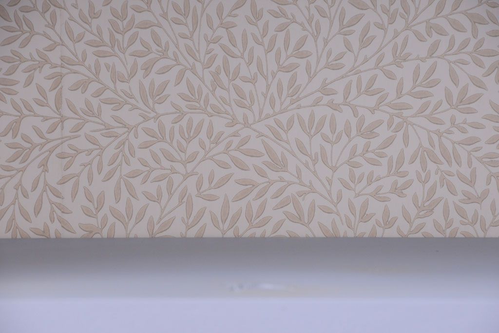 アンティーク家具　アンティークペイント!背面に柄の入ったお洒落な食器棚