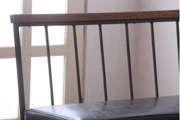 ヴィンテージ家具　シンプルデザイン　ビンテージベンチ2脚セット(ソファ)