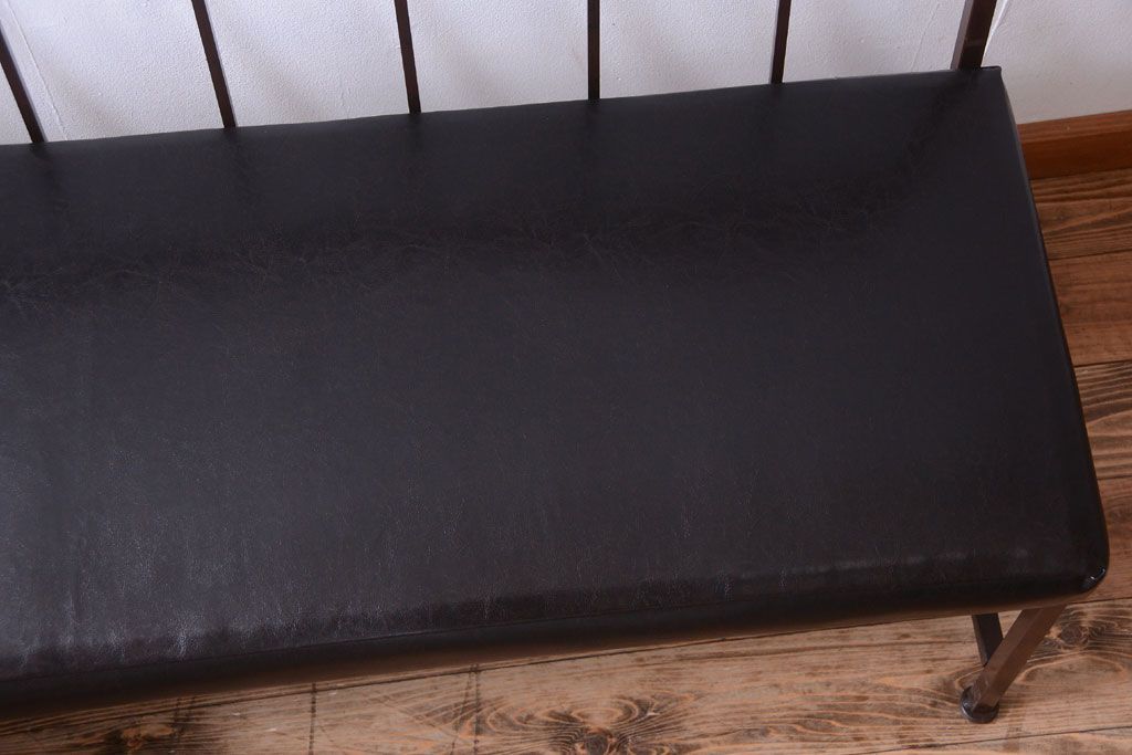 ヴィンテージ家具　シンプルデザイン　ビンテージベンチ2脚セット(ソファ)