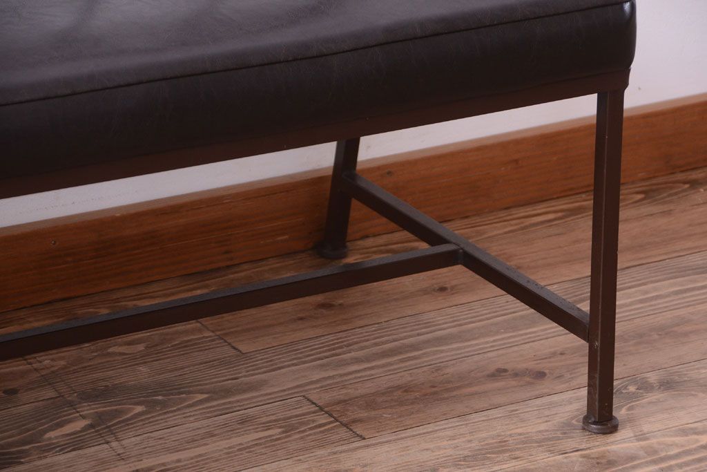 ヴィンテージ家具　シンプルデザイン　ビンテージベンチ2脚セット(ソファ)