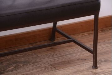 ヴィンテージ家具　シンプルデザイン　ビンテージベンチ2脚セット(ソファ)