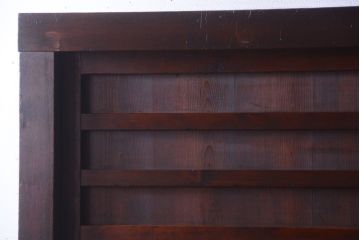 アンティーク家具　古民具・骨董　明治〜大正　横桟引き戸のアンティーク重ね水屋箪笥