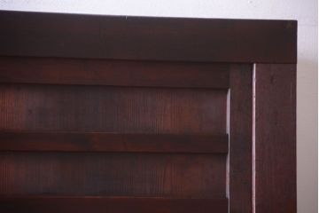 アンティーク家具　古民具・骨董　明治〜大正　横桟引き戸のアンティーク重ね水屋箪笥