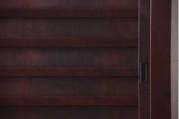 アンティーク家具　古民具・骨董　明治〜大正　横桟引き戸のアンティーク重ね水屋箪笥