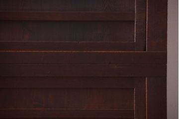 アンティーク家具　古民具・骨董　明治〜大正　横桟引き戸のアンティーク重ね水屋箪笥