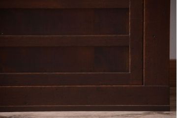 アンティーク家具　古民具・骨董　明治〜大正　横桟引き戸のアンティーク重ね水屋箪笥