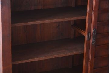 アンティーク家具　古民具・骨董　明治〜大正　横桟引き戸のアンティーク重ね水屋箪笥