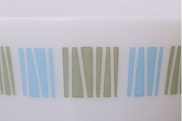イギリスビンテージ　JAJ　パイレックス　Matchmaker(マッチメーカー)シリーズ　ミルクガラスのカップ&ソーサー&プレート(トリオ)3客セット(洋食器)(2)