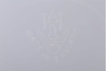 イギリスビンテージ　JAJ　パイレックス　Matchmaker(マッチメーカー)シリーズ　ミルクガラスのカップ&ソーサー&プレート(トリオ)3客セット(洋食器)(2)