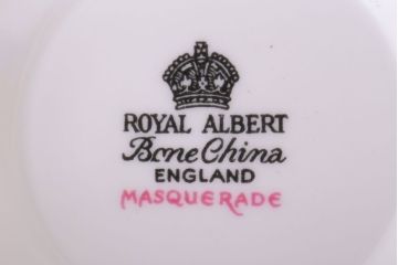 イギリス　Royal Albert(ロイヤルアルバート) MASQUERADE(マスカレード)シリーズ　シュガー・ミルク2点セット(洋食器)