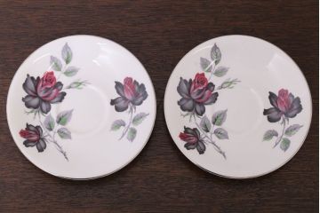 アンティーク雑貨　イギリス　Royal Albert(ロイヤルアルバート) MASQUERADE(マスカレード)シリーズ　トリオ2客セット(3)(洋食器)
