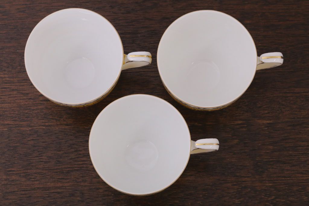 アンティーク雑貨　オールドノリタケ　海外(英国)輸出品　マルキ　カップ&ソーサー3客セット(洋食器)(1)